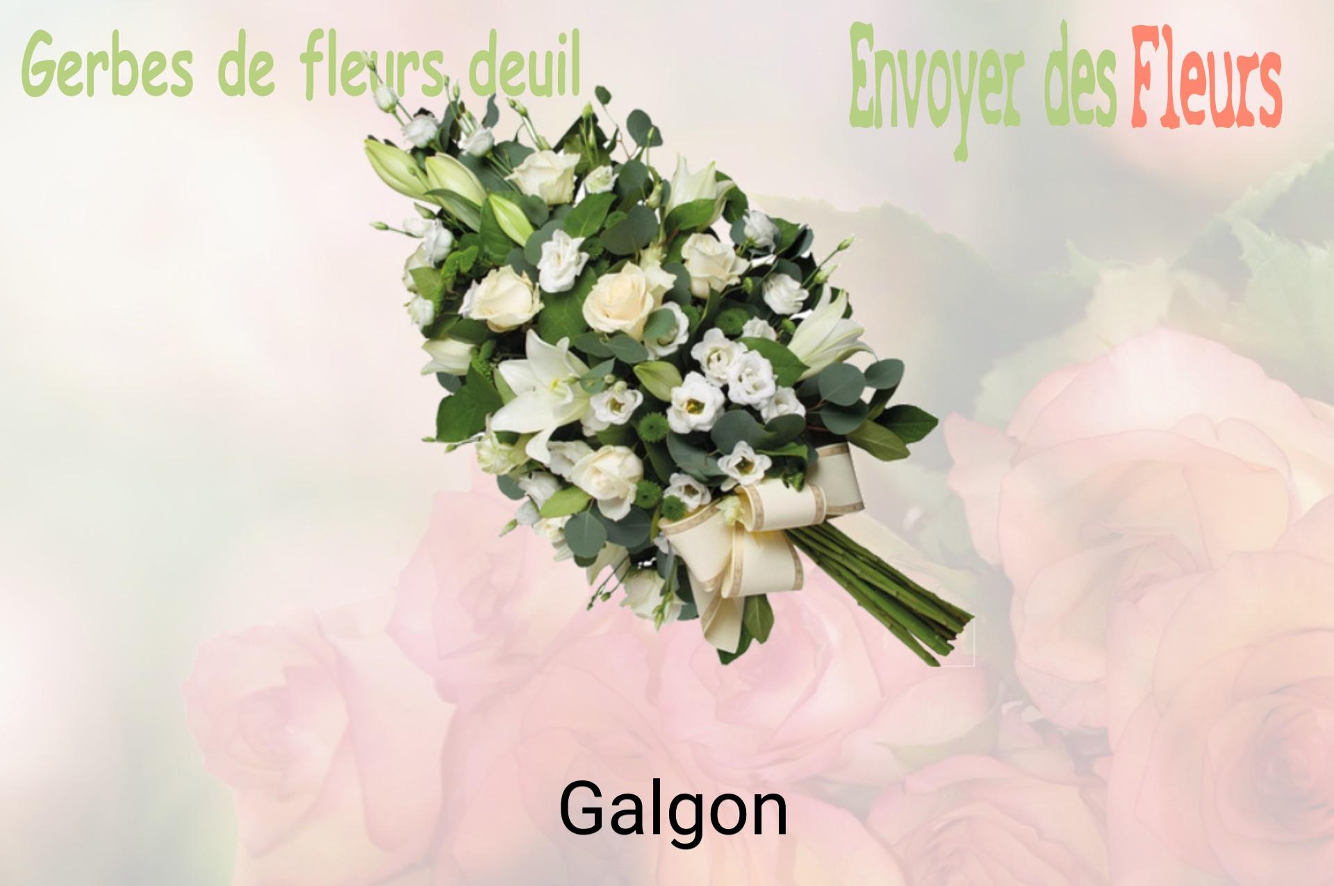 Gerbe de fleurs de deuil livrée à Galgon